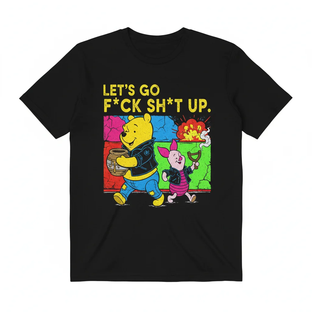 Winnie the Pooh & Piglet 'Let's Go' Adventure T-Shirt - Premium Cotton Tee