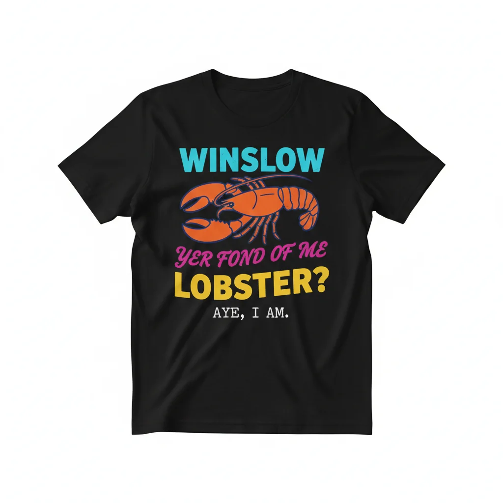Winslow "Yer Fond of Me Lobster?" Quote V2 Essential T-Shirt – Premium Cotton Tee for Movie Fans