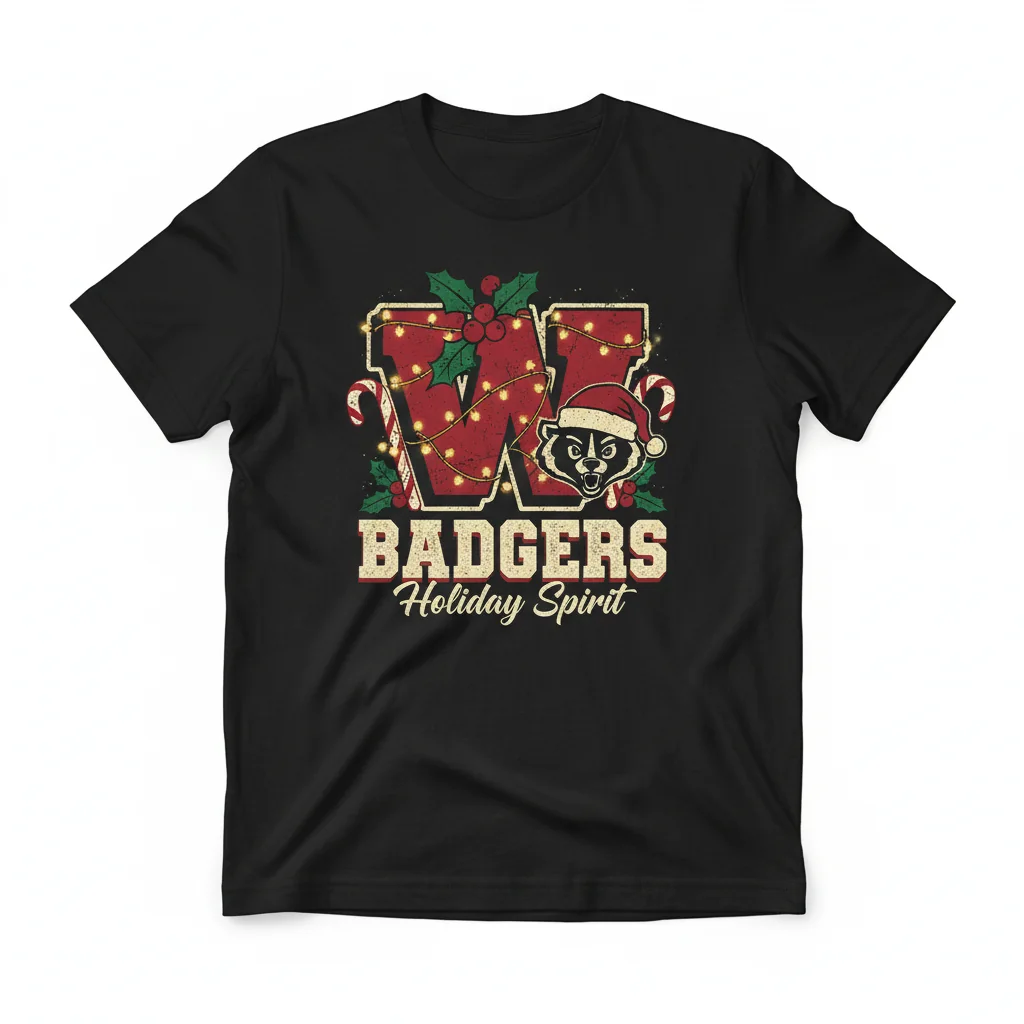 Badgers Holiday Vibe Tee