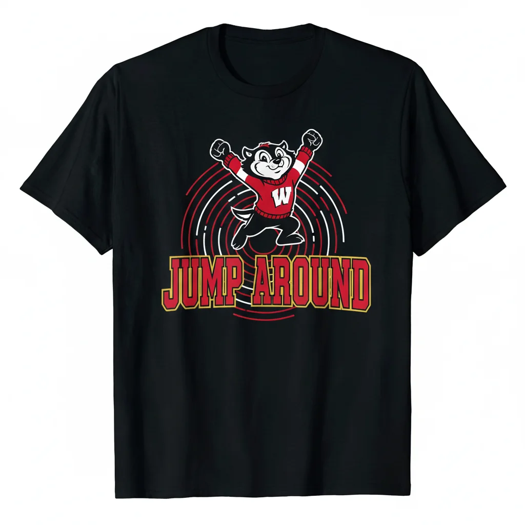 Badgers 'Jump Around' Street Crew Tee