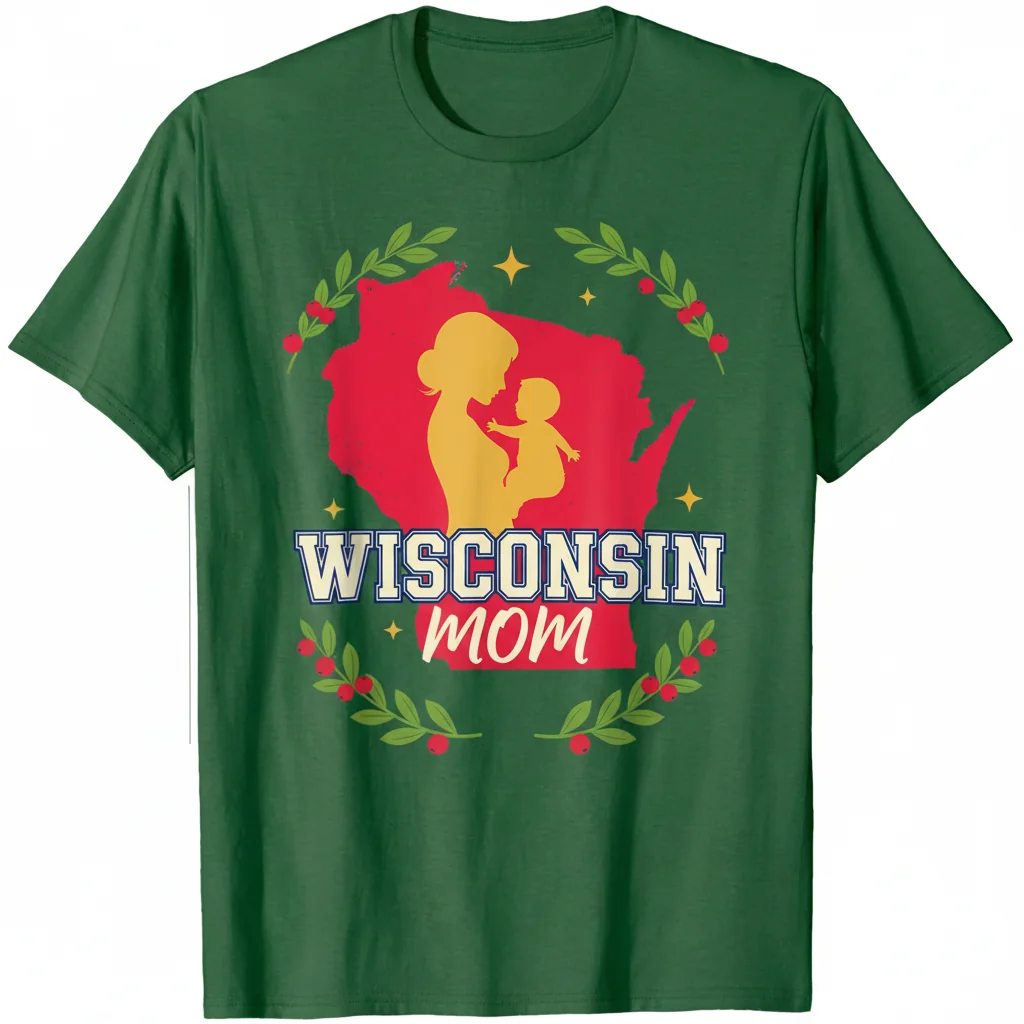 Wisconsin Mom: Ultra-Durable & Pre-Shrunk Classic T-Shirt