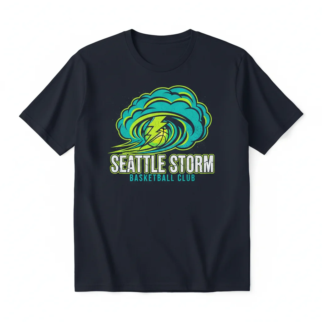Seattle Storm WNBA Basketball T-Shirt | Premium 100% Cotton Fan Apparel