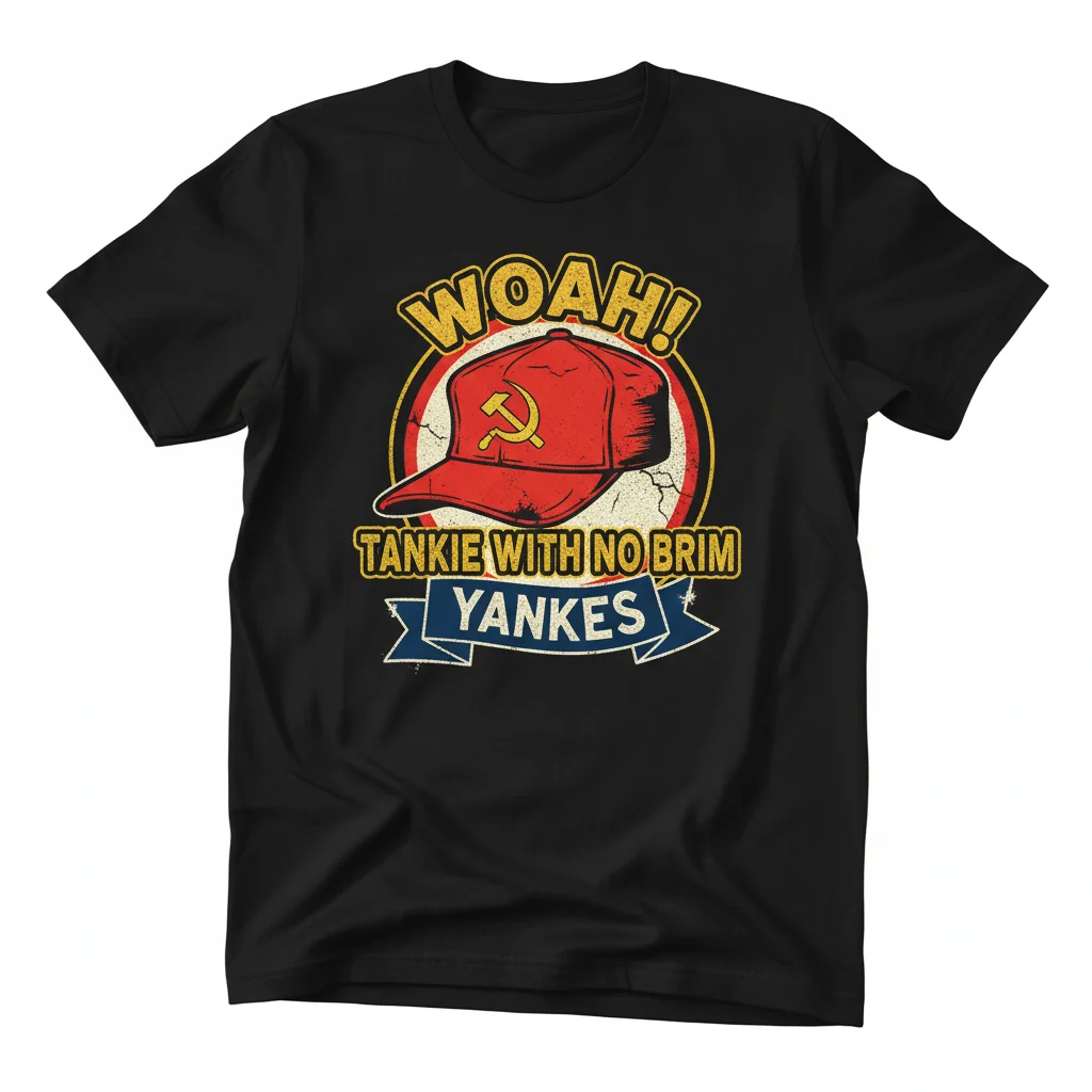 Woah Tankie No Brim Yankees Essential T-Shirt - Premium Cotton Graphic Tee