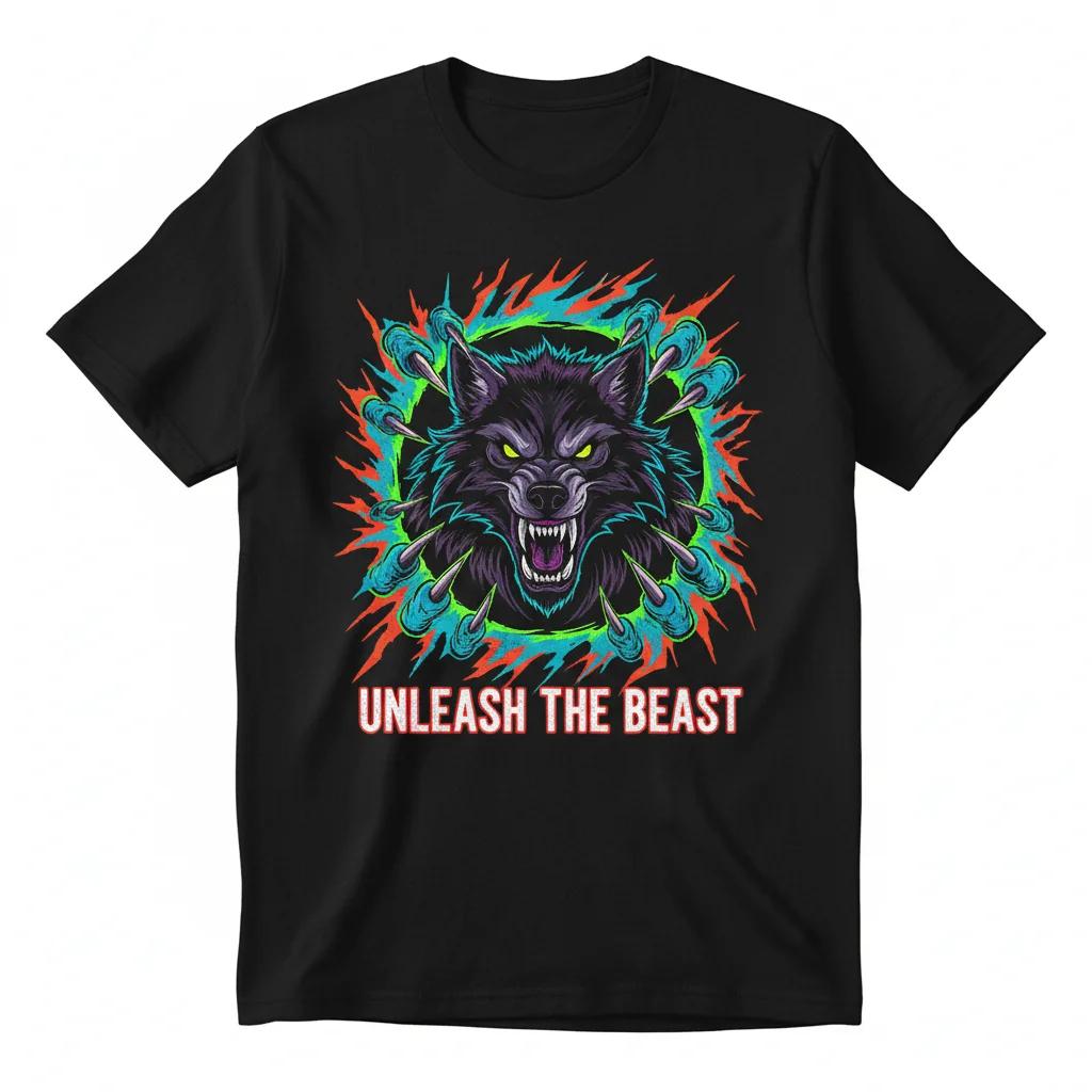 Werewolf Ripping Shirt - Wolf Claw Tear Design Premium T-Shirt