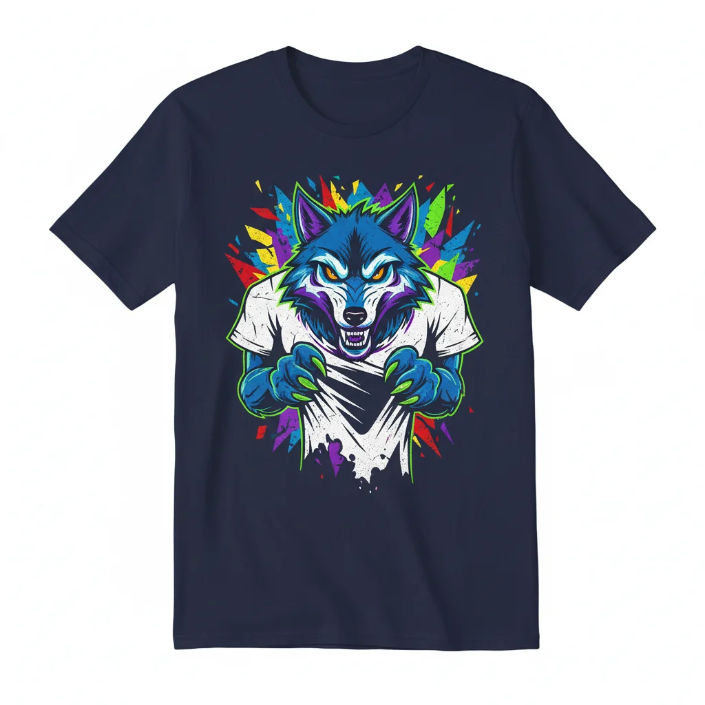Alpha Wolf Tee: Shredded Vibe Essential
