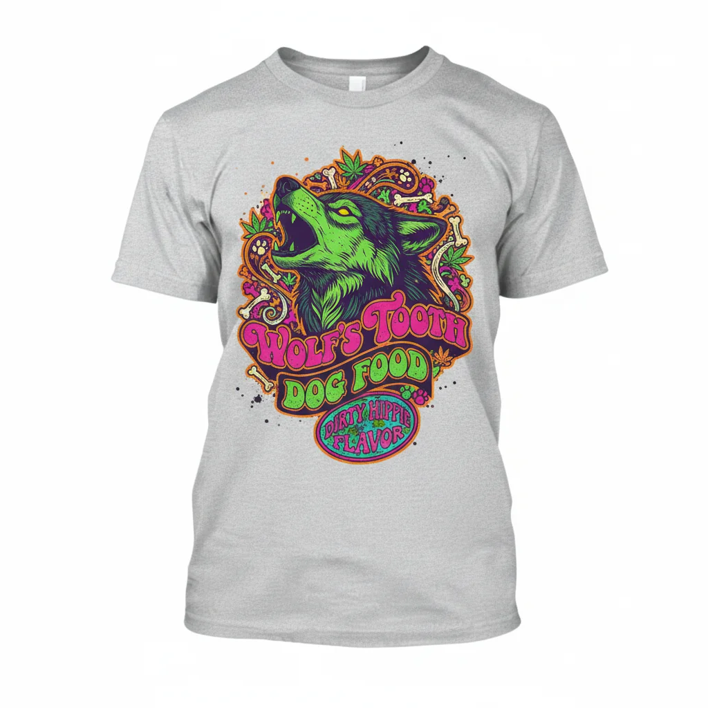 Wolf's Tooth Dog Food Dirty Hippie Flavor: A Retro-Inspired Essential Tee