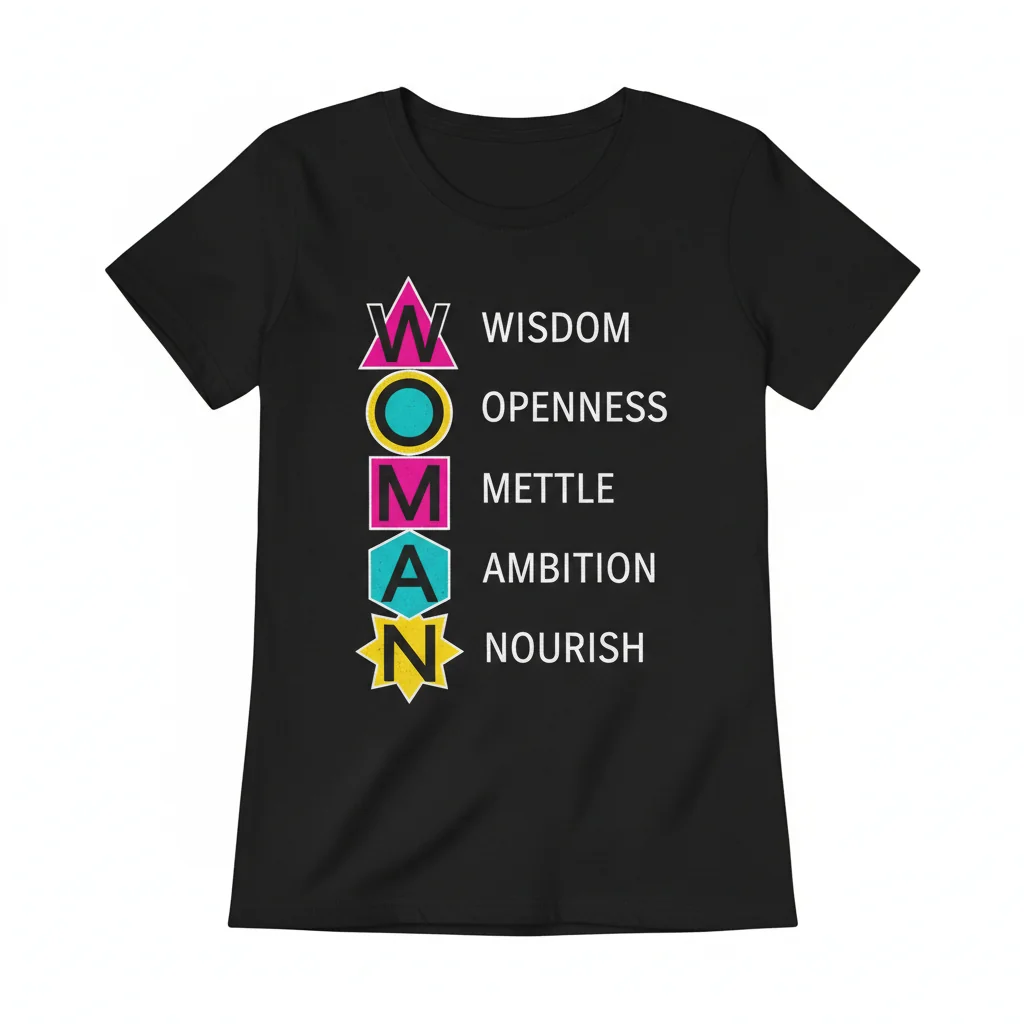 Embrace Your Power: 'Woman' Acronym Essential Tee