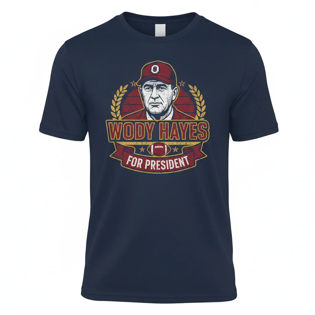 Woody Hayes for President Active T-Shirt – Ohio State Buckeyes Football Fan Apparel