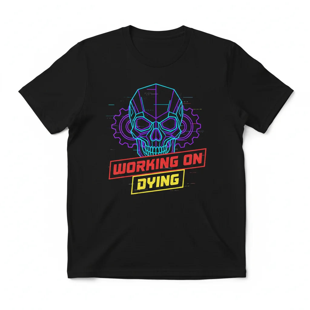 Working on Dying Skull T-Shirt - Unique Graphic Tee for Men & Women