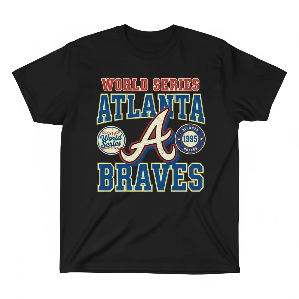 1995 Atlanta Braves World Series Champions Logo Tee – A Legacy Remembered
