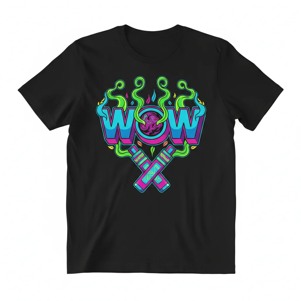 WOW (Vape Vine) Esencial Camiseta - Estilo Clásico y Confort