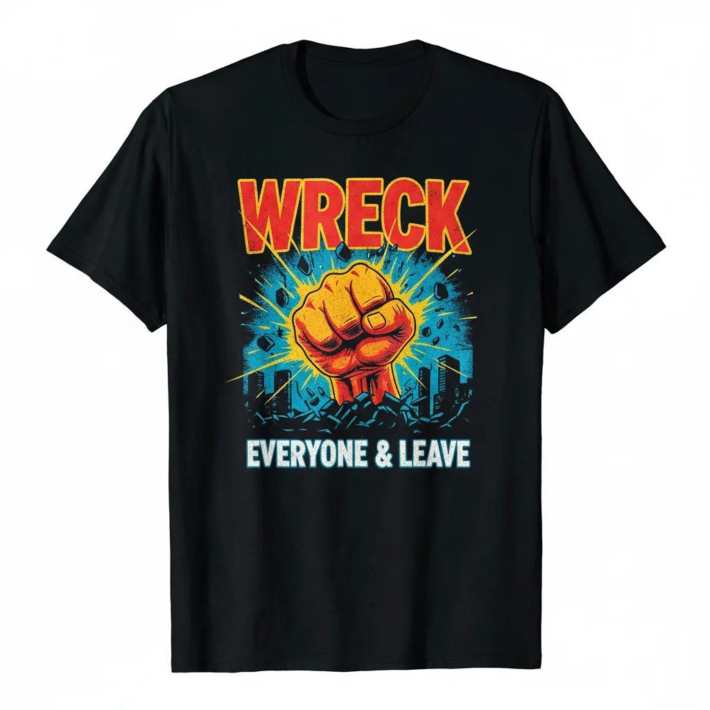 Wreck Everyone And Leave - Premium Essential T-Shirt | Funny Graphic Tee