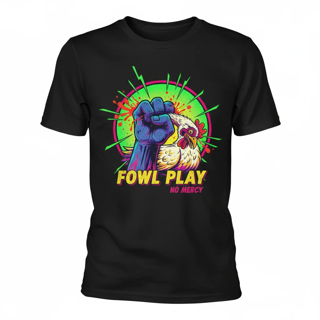 Wringing Chicken's Neck Graphic T-Shirt | Funny Farm Humor Tee