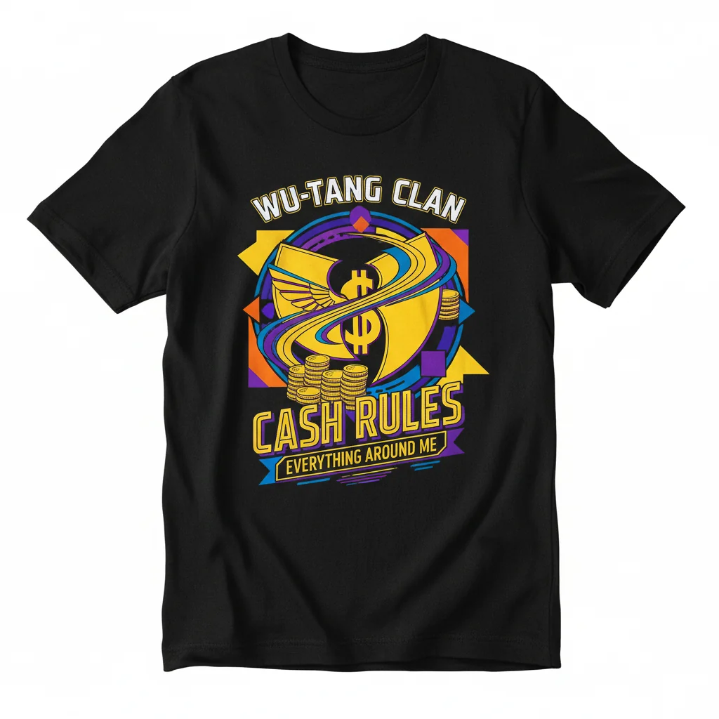 Wu-Tang Clan C.R.E.A.M. Cash Rules Everything Around Me Premium Tee