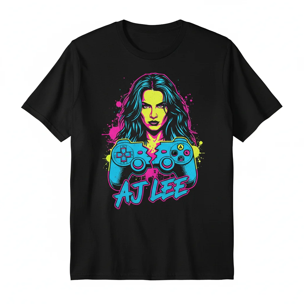 AJ Lee "Black Widow" WWE Women's Wrestling T-Shirt - Officially Licensed Fan Gear