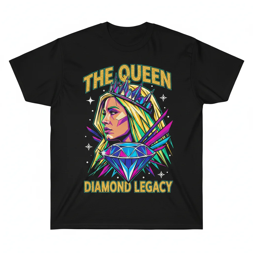 WWE Charlotte Flair Diamond Shirt | The Queen Graphic Tee