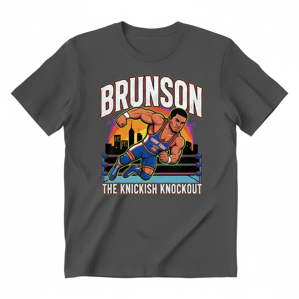 WWE Jalen Brunson T-Shirt - Premium Cotton Tee for Basketball & Wrestling Fans