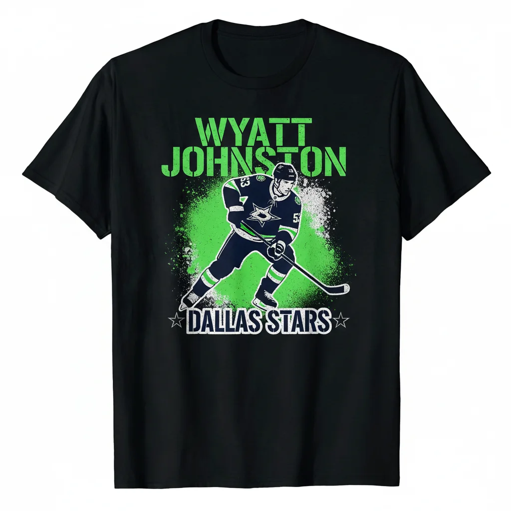 Dallas Stars Wyatt Johnston #53 Shirt | Unisex Hockey Fan T-Shirt
