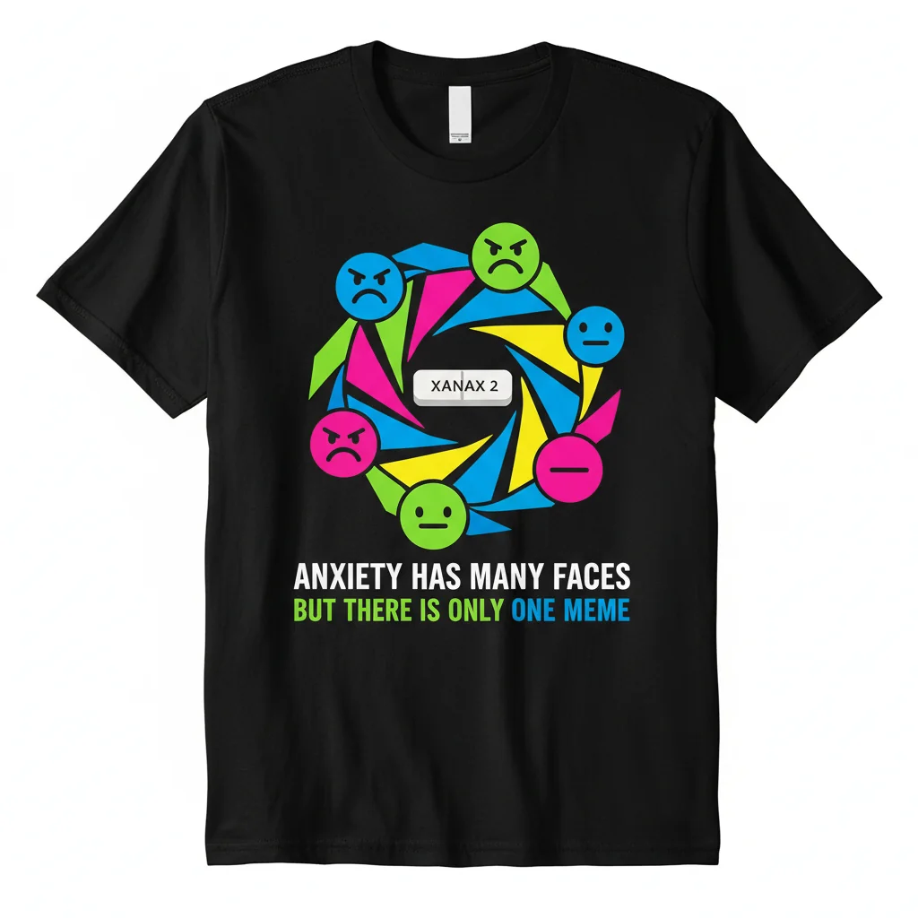 Xanax Anxiety: Many Faces, One Meme Essential Tee
