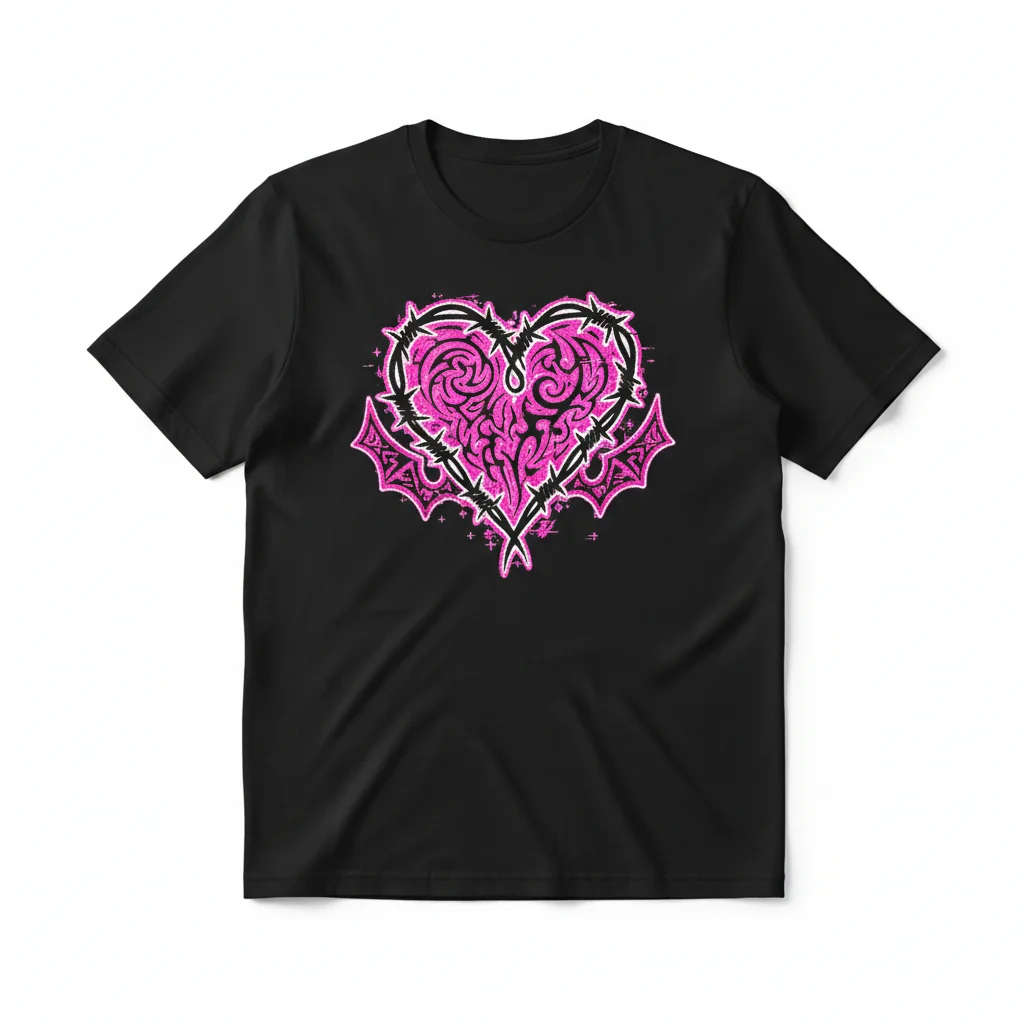 Y2K 2000s Hot Pink Emo Tattoo Inspo Essential T-Shirt