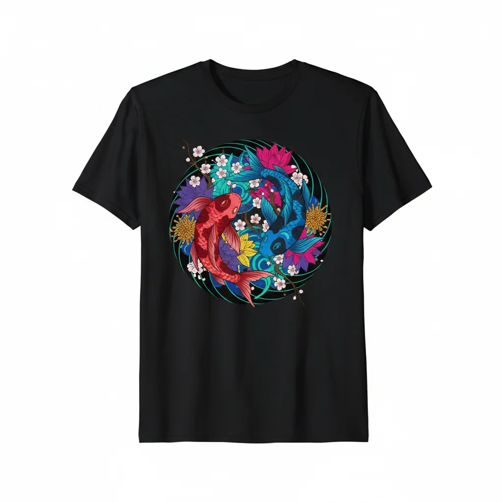 Yakuza Japanese Tattoos & Koi Fish Essential T-Shirt – Vibrant, Durable & Perfect Fit