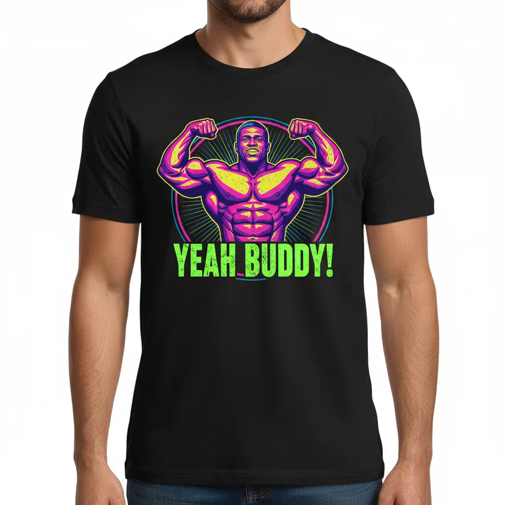 Ronnie Coleman YEAH BUDDY Essential T-Shirt – Bodybuilding & Gym Apparel