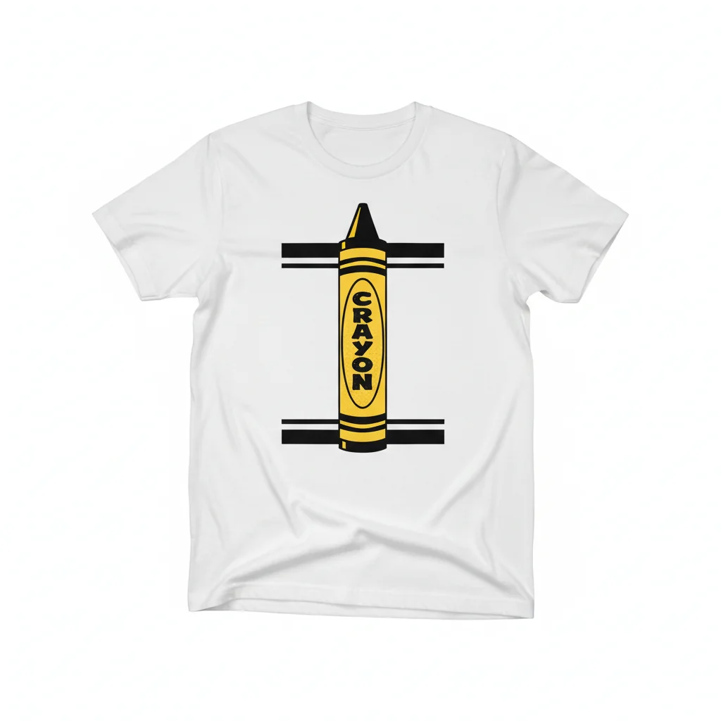 Vibrant Yellow Crayon Essential T-Shirt – Fade-Resistant & Pre-Shrunk