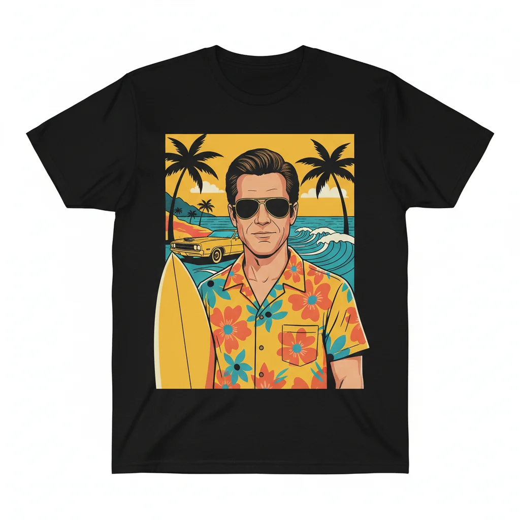 Durable Yellow Style Cliff Booth Hawaiian Shirt - Fade-Resistant & Pre-Shrunk