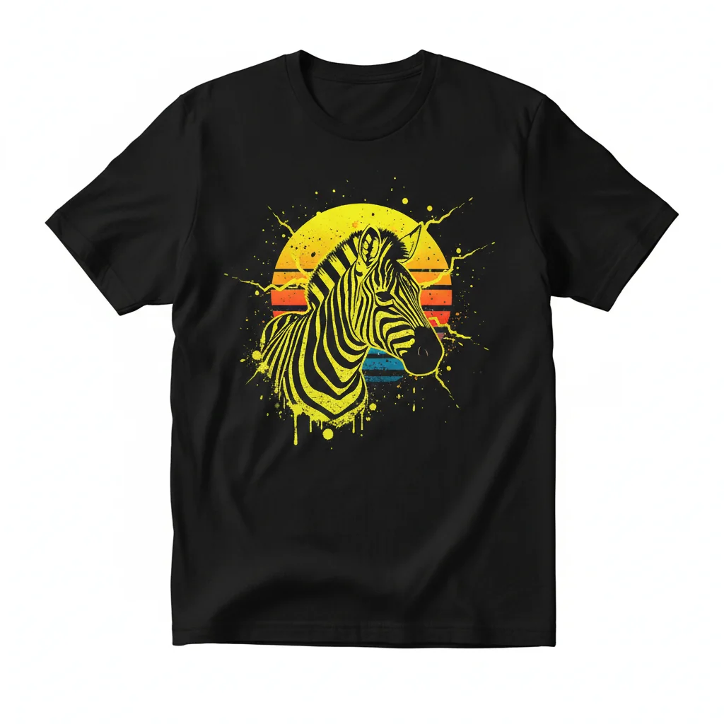 Vibrant Yellow Zebra Print Essential T-Shirt – Unisex Comfort Fit
