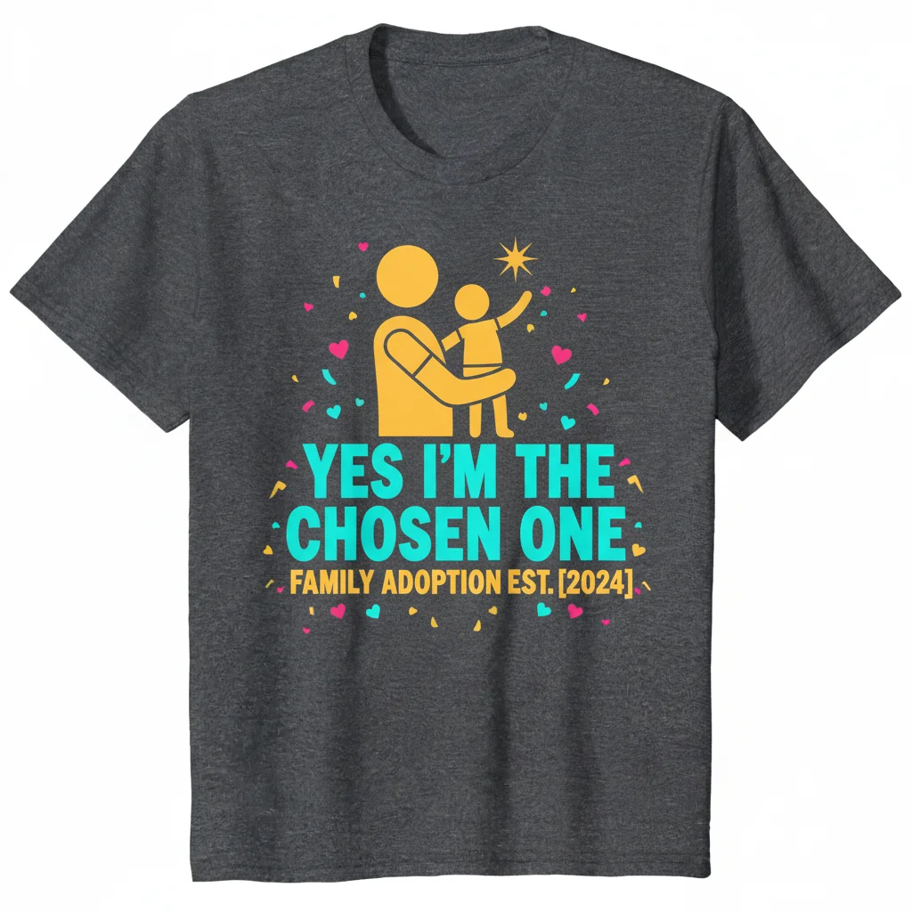 Yes I'm the Chosen One: Durable, Eco-Friendly Adoption Gift T-Shirt