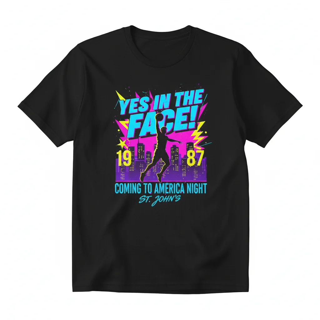 Yes in the Face Coming to America Night St. John's 1987 T-Shirt