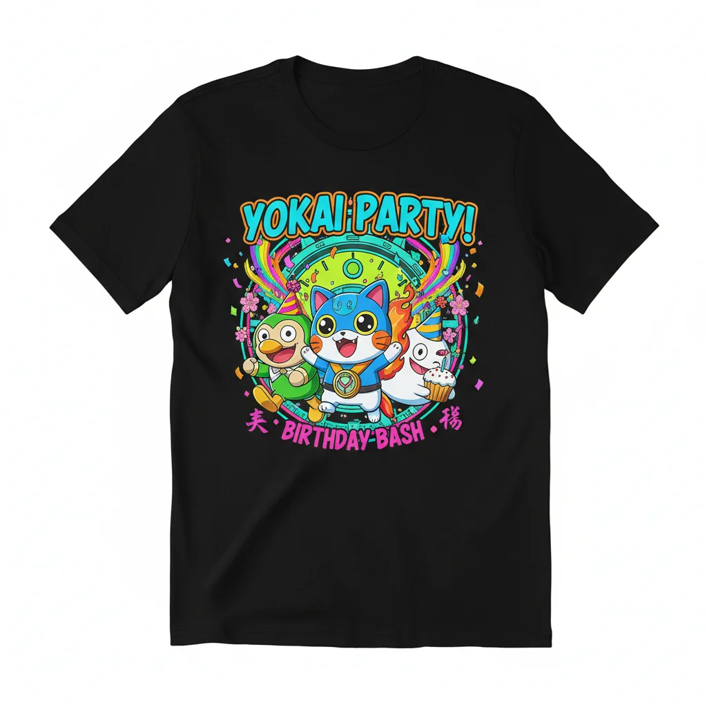 Yokai Watch & Japanese Yokai Party Essential T-Shirt – Durable & Vibrant
