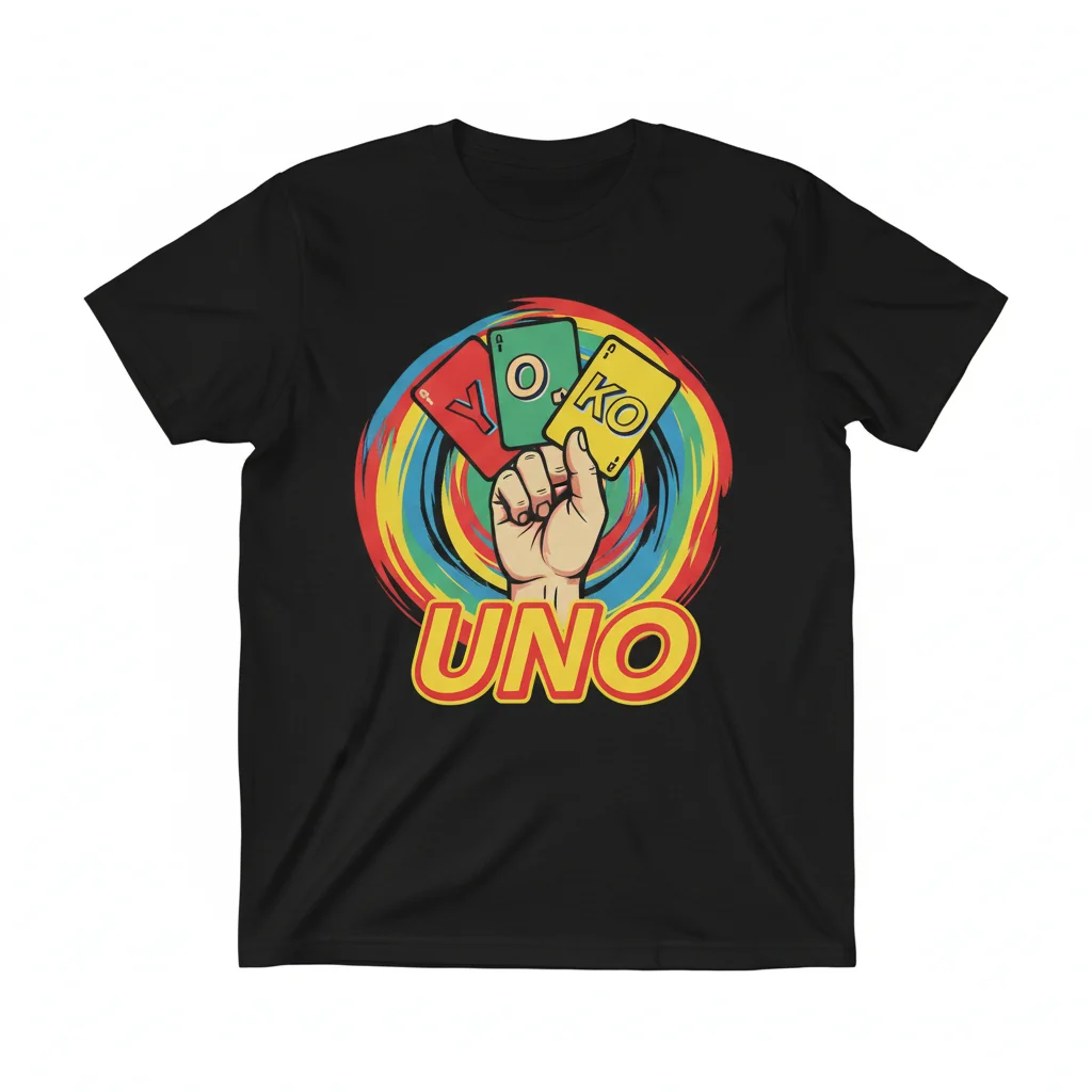 Yoko Ono Uno Card Game T-Shirt - Premium Cotton Graphic Tee