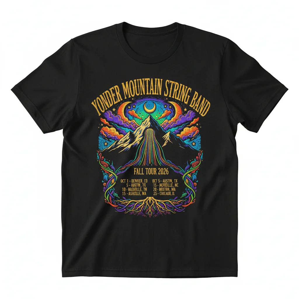 Yonder Mountain String Band Fall Tour 2026 Poster T-Shirt - Official Merch