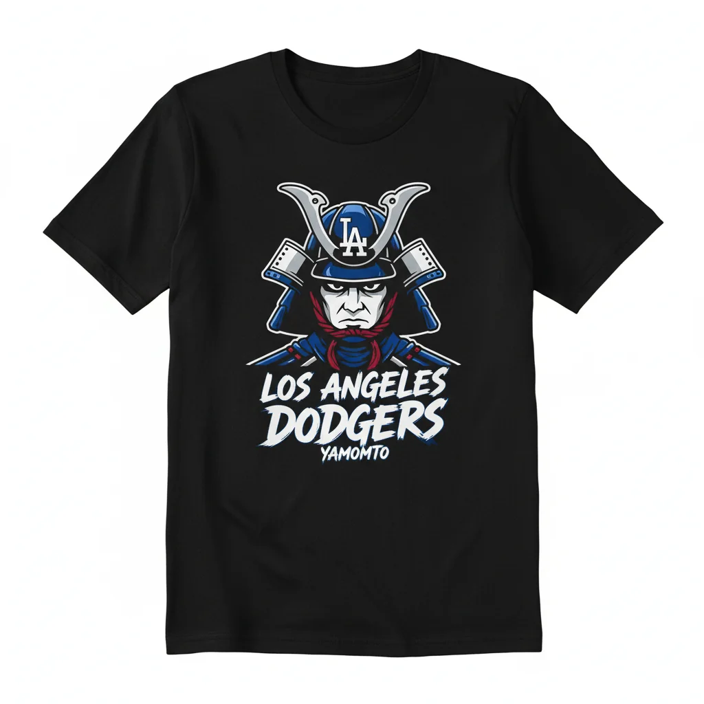 Yoshinobu Yamamoto Los Angeles Dodgers Samurai T-Shirt – Official Fan Apparel