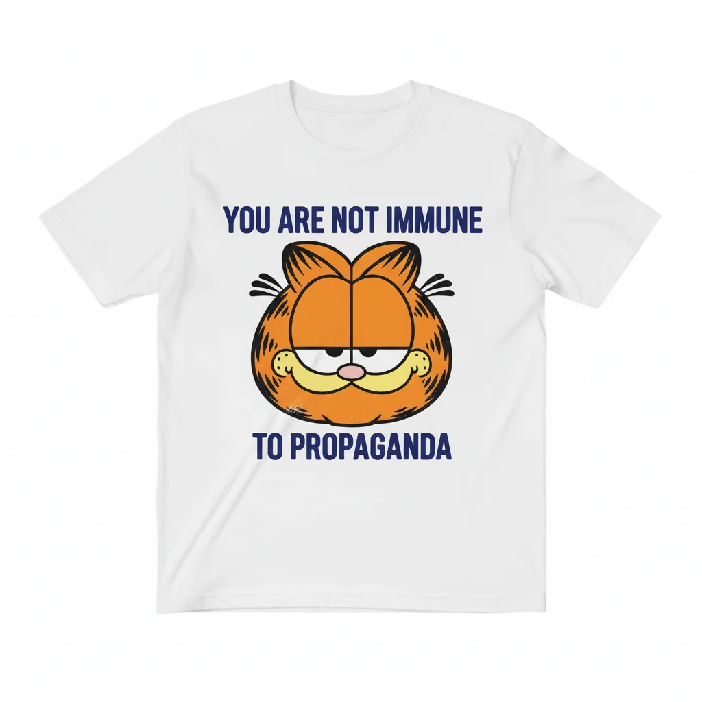 You Are Not Immune To Propaganda Garfield T-Shirt - Unique Pop Culture Tee