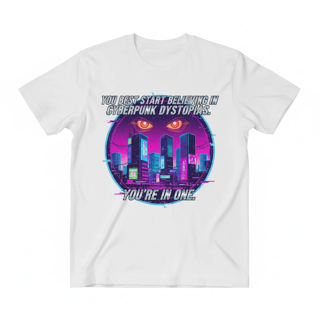 CYBERPUNK DYSTOPIA. ESSENTIAL TEE. NOW.