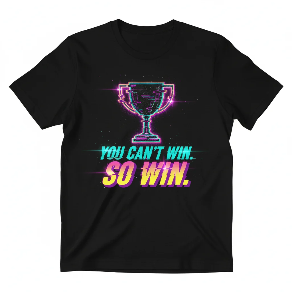 You Can't Win So Win T-Shirt | Funny Motivational Quote Tee