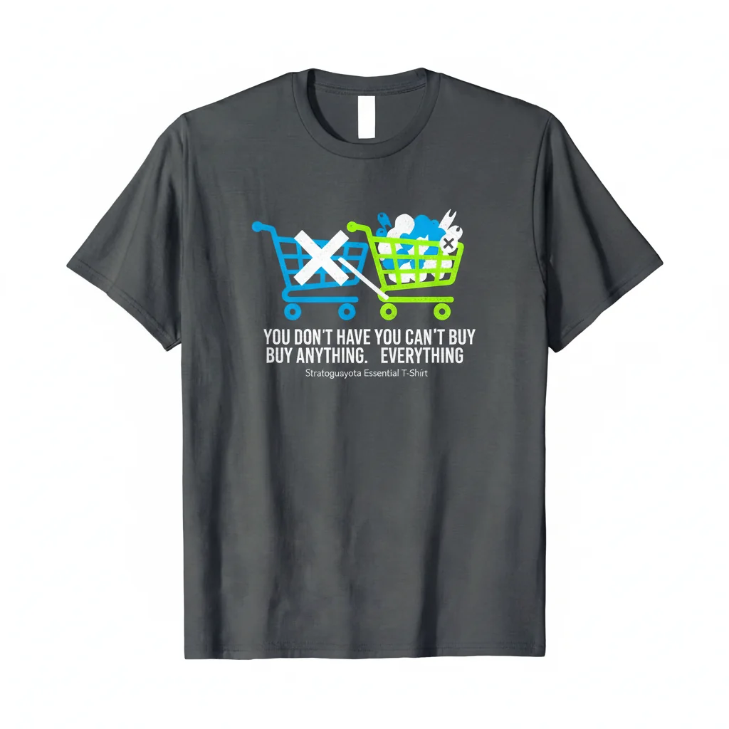 Essential T-Shirt: "You Don't Have To Buy Anything." | "You Can't Buy Everything" Funny Quote Tee
