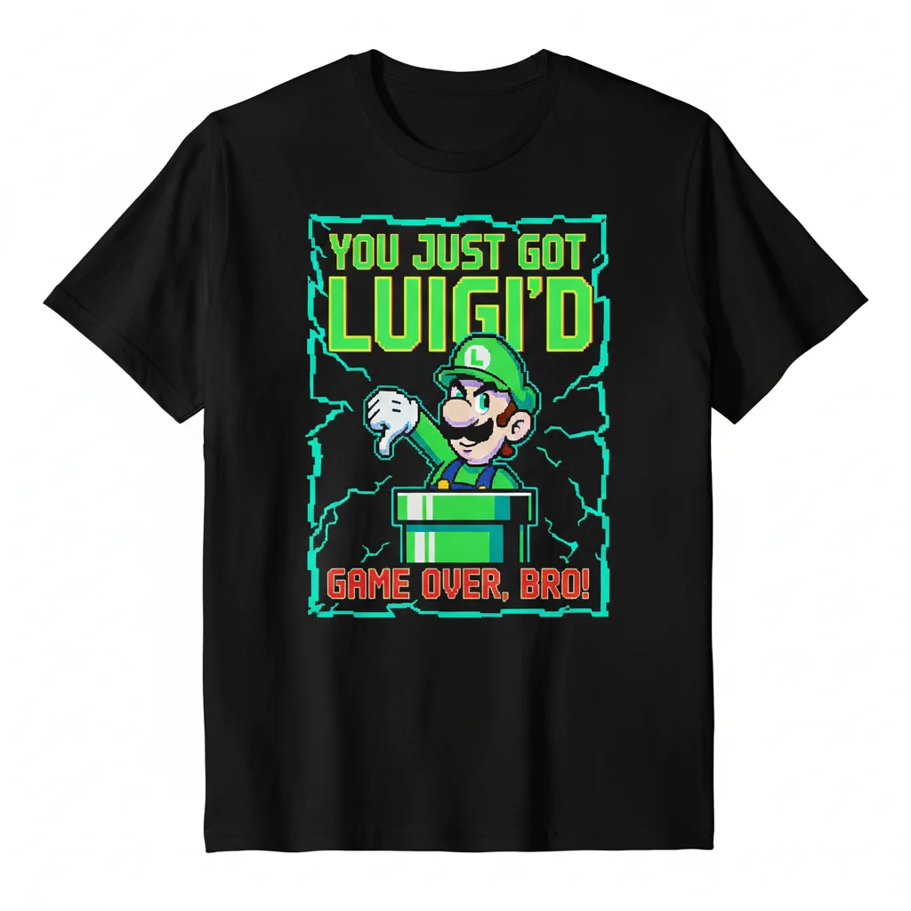 You Just Got Luigi'd Mario T-Shirt - Funny Gaming Tee
