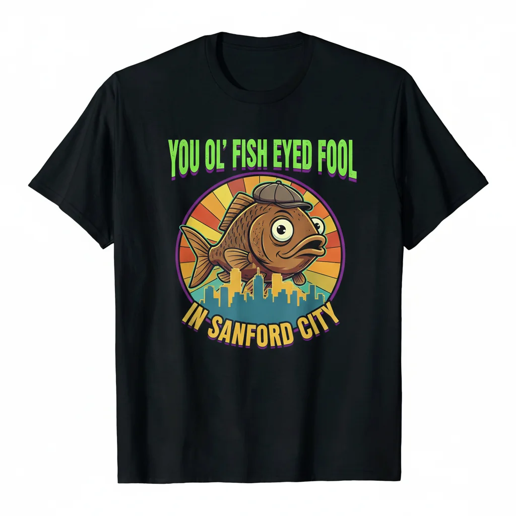 Sanford City Fish-Eyed Fool Son Humorous Essential T-Shirt - Premium Cotton Tee