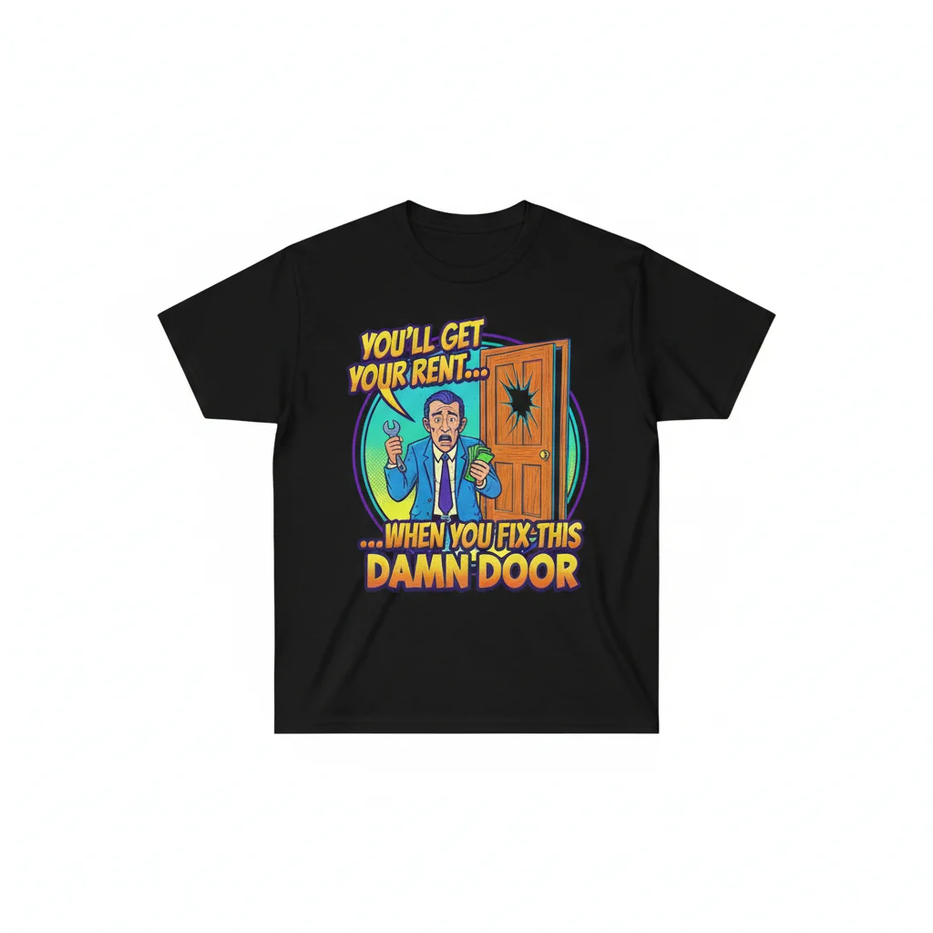 Durable & Fade-Resistant "Fix This Damn Door" Essential T-Shirt – Pre-Shrunk Comfort