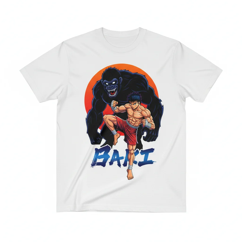 Baki Hanma & Yasha Ape Essential T-Shirt – Premium 100% Cotton Anime Tee