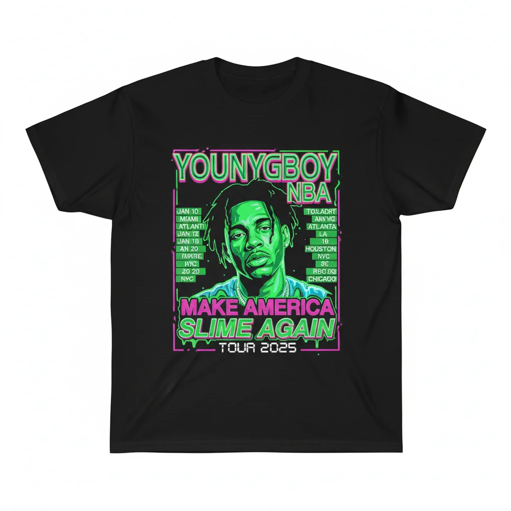 Youngboy NBA 'Slime Again' Tour 2025 Tee