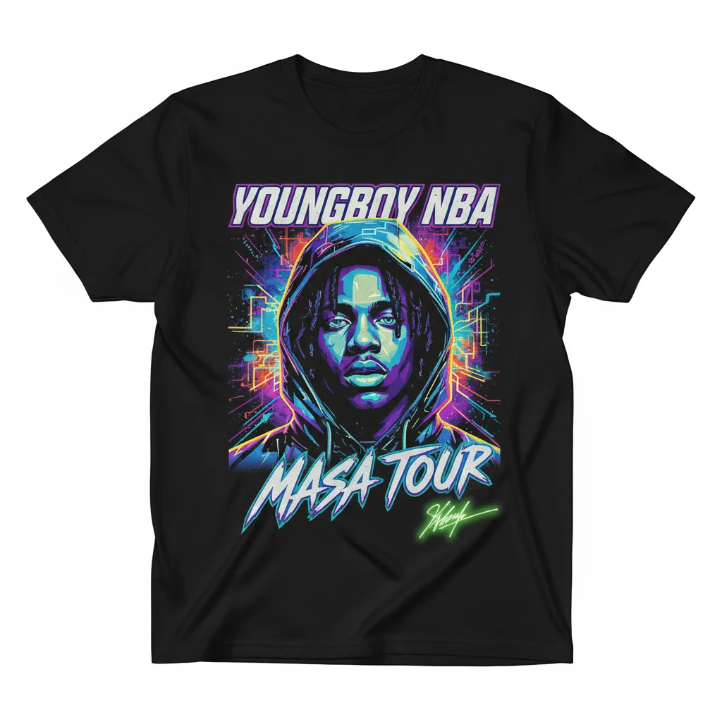 Youngboy NBA MASA Tour: The Rhythmic Portrait Signature Graphic Tee