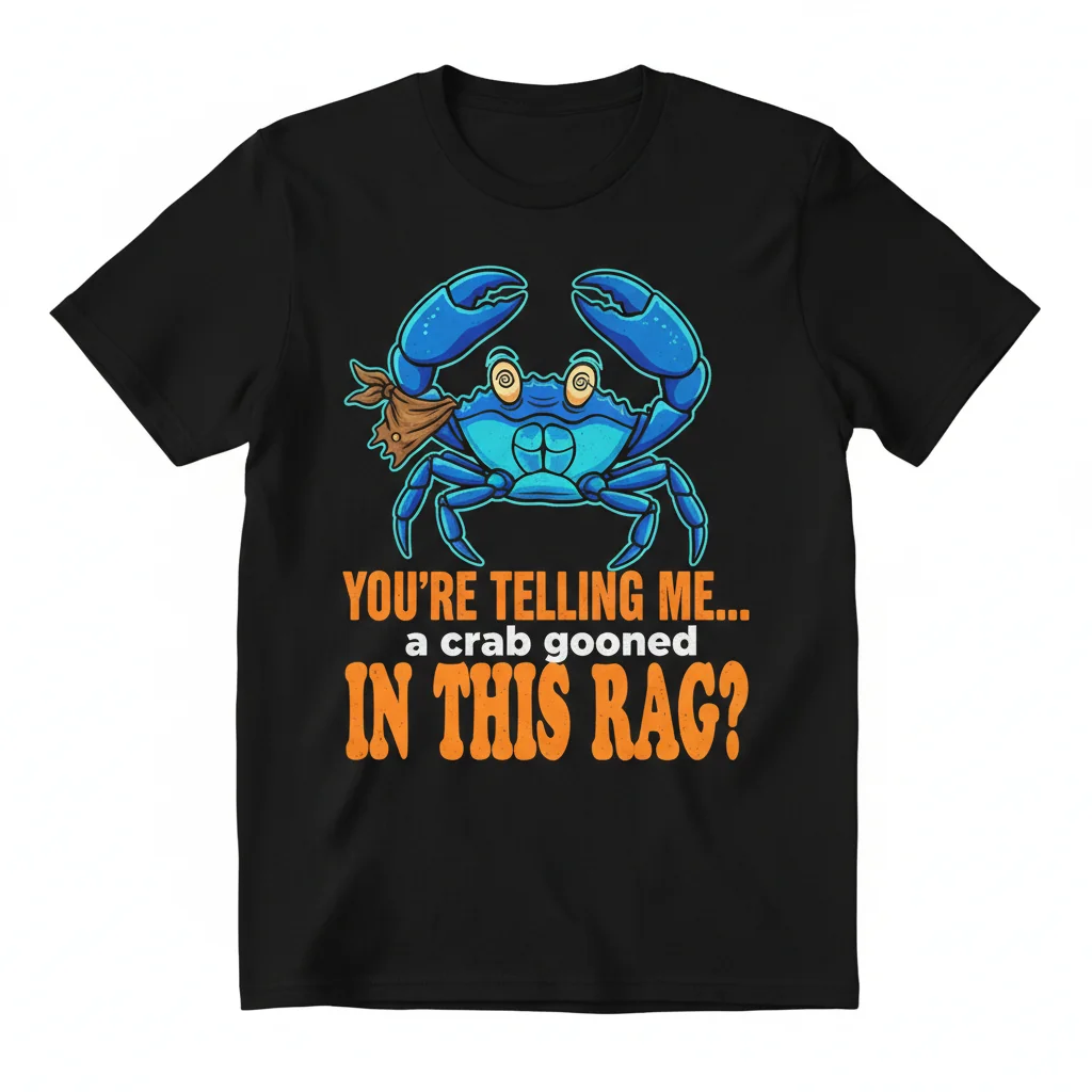 You're Telling Me a Crab Gooned in This Rag Shirt | Funny Meme T-Shirt