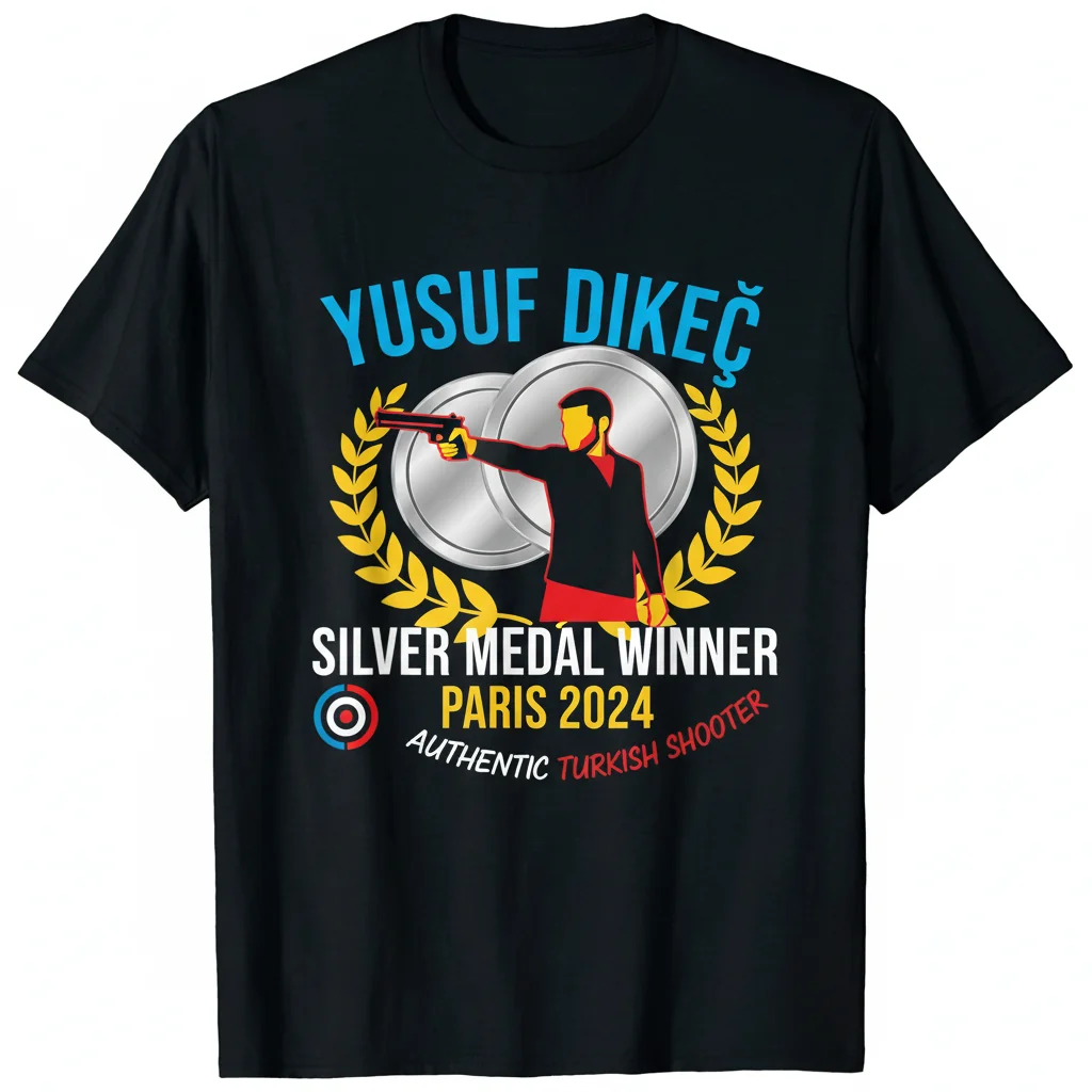 Yusuf Dikeç Silver Medal Winner Authentic Turkish Shooter Olympics T-Shirt