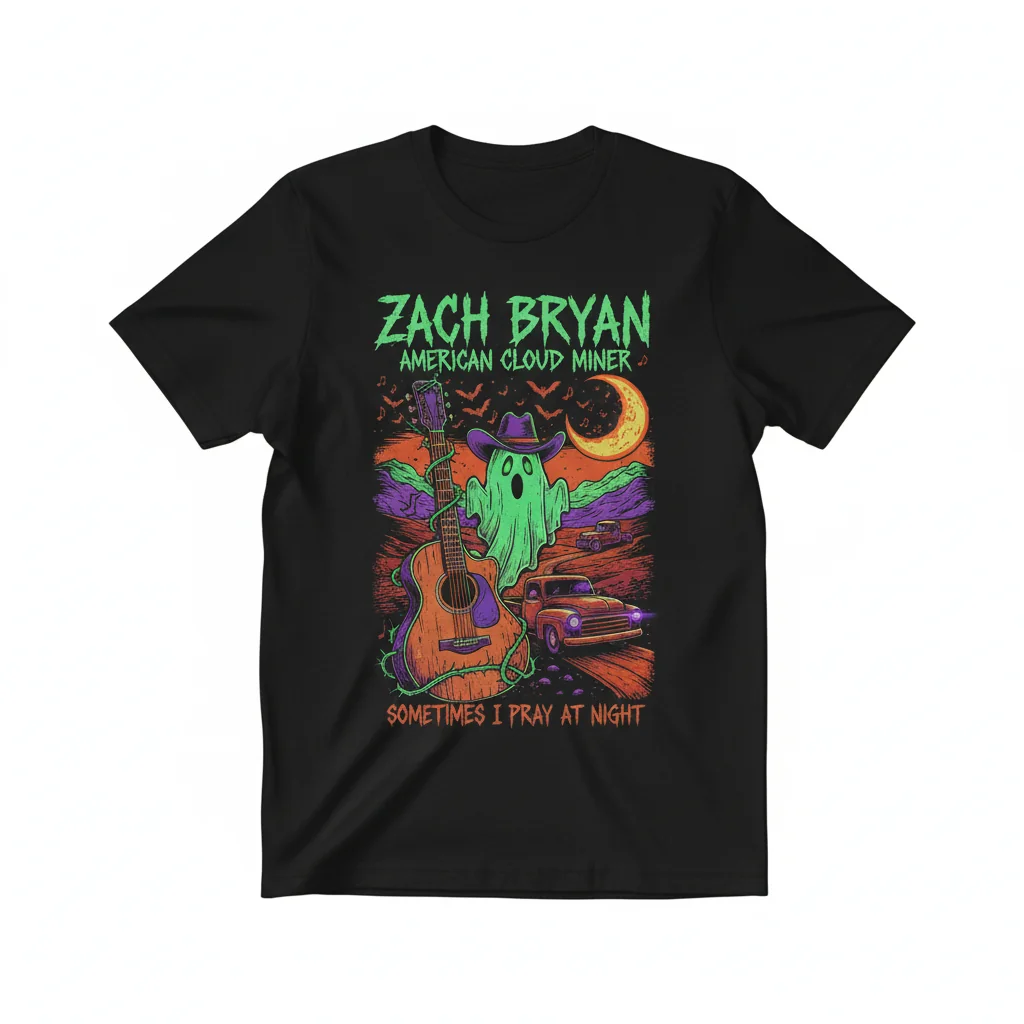 Zach Bryan Halloween Ghost Tee – Premium Comfort & Lasting Style