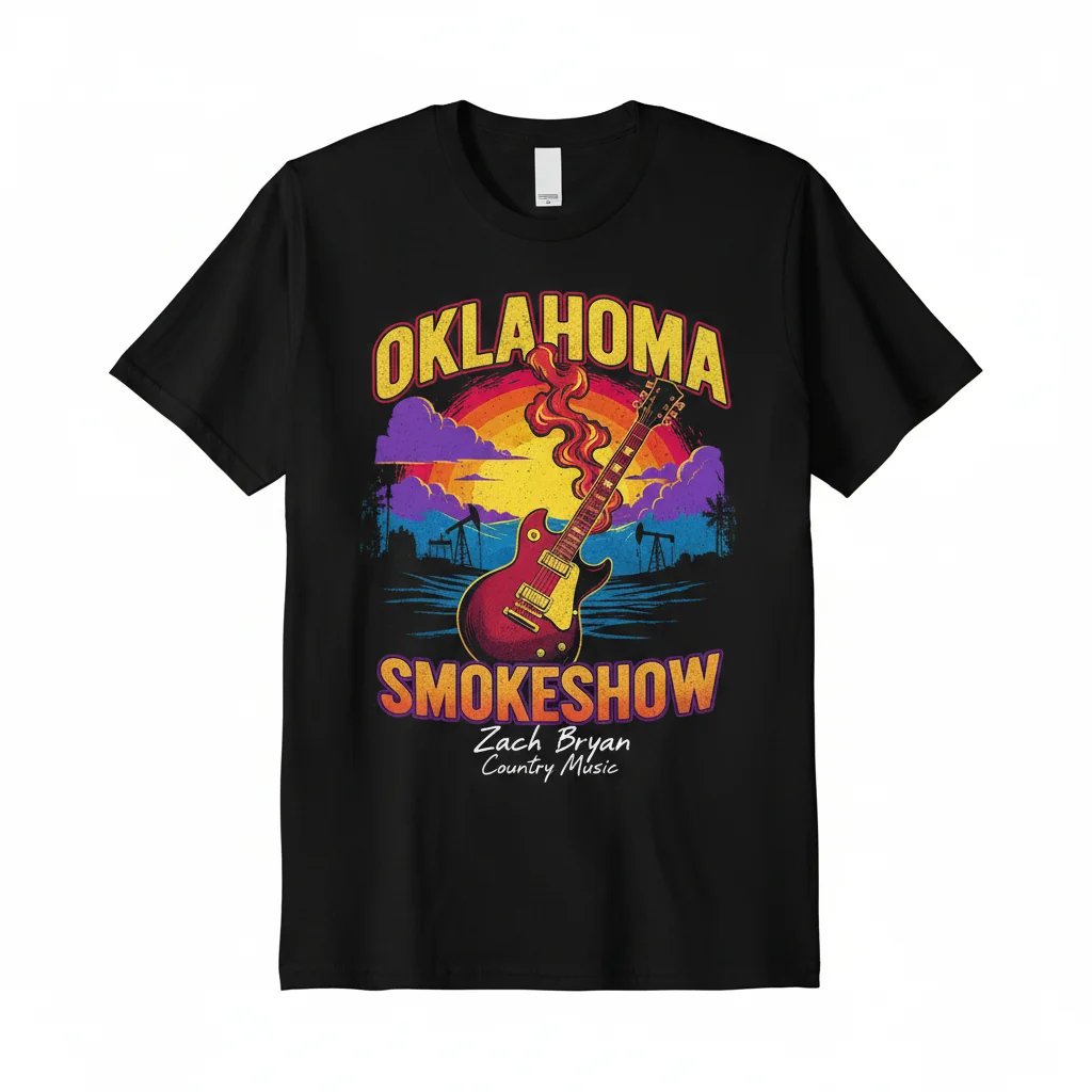 Zach Bryan 'Oklahoma Smokeshow' Men's Classic Black T-Shirt - Size S