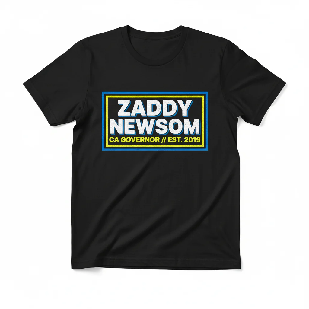 Zaddy Newsom Gavin Newsom California Governor Funny Political Tee - Durable & Eco-Friendly